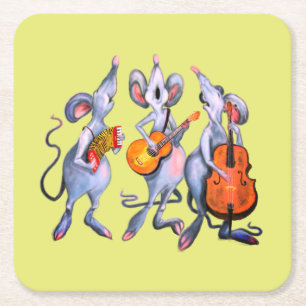 Posavasos de papel divertidos con la banda musical