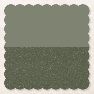 Posavasos de papel dividido verde musgo personaliz