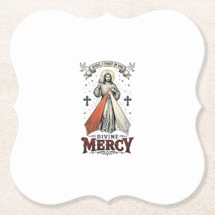 Posavasos De Papel Divina Misericordia Jesús Confío en Ti Camiseta Vi