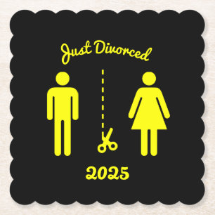 Posavasos De Papel Divorcio gracioso Fiesta solidario