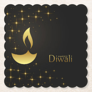 Posavasos De Papel Diwali con Diya