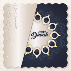 Posavasos De Papel Diwali con Diya