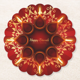 Posavasos De Papel Diwali Diya