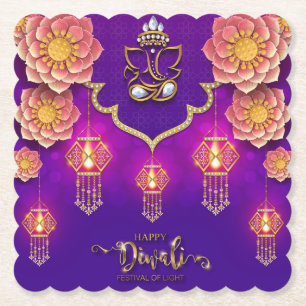 Posavasos De Papel Diwali Ganesha