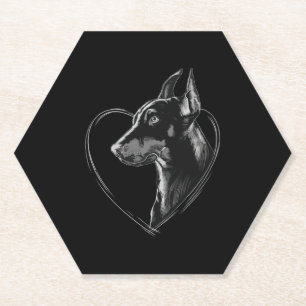 Posavasos De Papel Doberman Pinscher