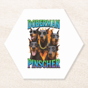 Posavasos De Papel Doberman Pinscher 