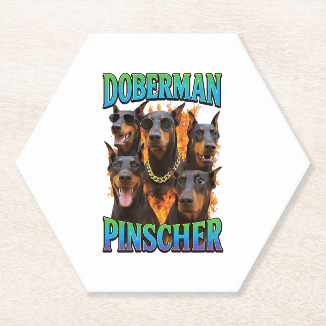 Posavasos De Papel Doberman Pinscher  (Anverso)