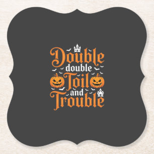 Posavasos De Papel Doble doble trabajo y problema de Halloween_1