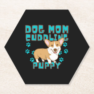 POSAVASOS DE PAPEL DOG MOM CUDDLING PUPPY , AMANTES DE PERROS