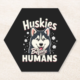 Posavasos De Papel Dog Sledding Mushing Adventure Husky Team Winter
