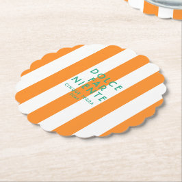 Posavasos De Papel Dolce Far Niente Cinque Terra Naranja Cabana Strip