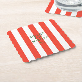 Posavasos De Papel Dolce Far Niente Italia Tiras Rojas Cabana