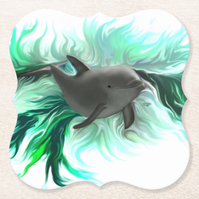 Posavasos De Papel Dolphin Baby (Anverso)