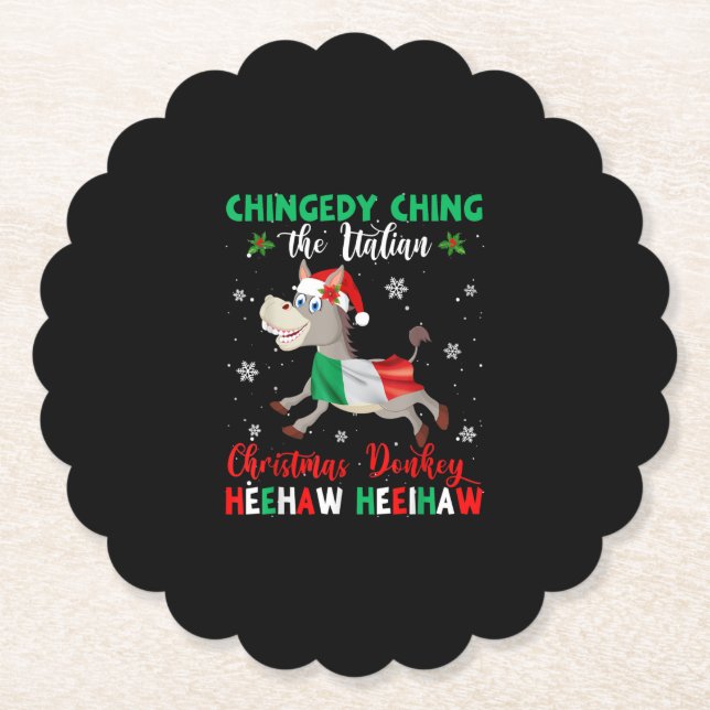 Posavasos De Papel Dominick Los Navidades Donkey-Italiano Donkey (Anverso)