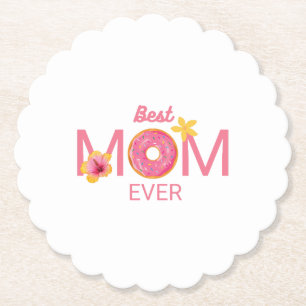 Posavasos De Papel Dona Floral Mejor Mamá del Mundo