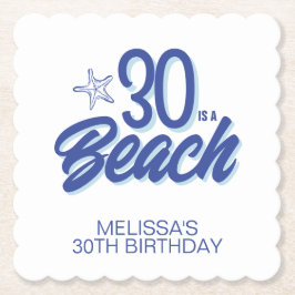 Posavasos De Papel Doodle 30, De Moda, Es Un Cumpleaños En La Playa