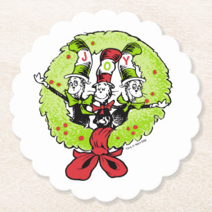 Posavasos De Papel Dr. Seuss   Grinch   Alegría de Navidad en Who-vil