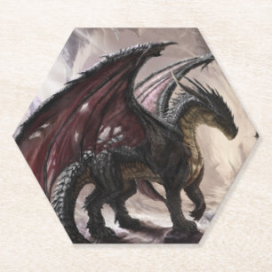 Posavasos De Papel Dragón En Cueva