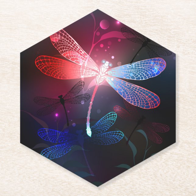 Posavasos De Papel Dragón rojo (Anverso)