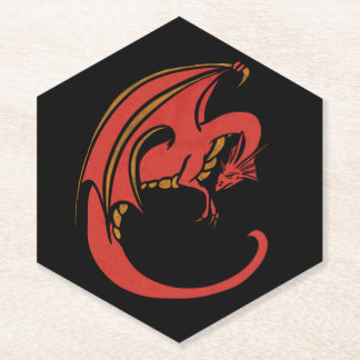 Posavasos De Papel Dragón Rojo