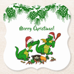 Posavasos De Papel Dragones - ¡Feliz Navidad! - hoy cocinaré