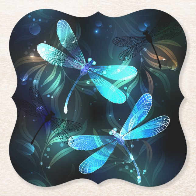 Posavasos De Papel Dragonflies (Anverso)