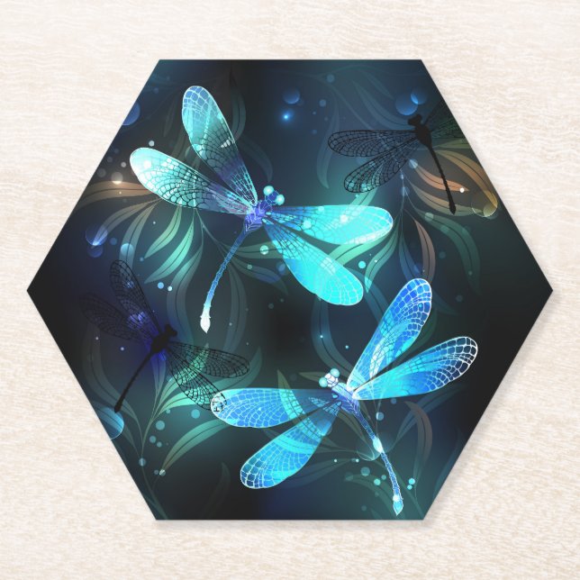 Posavasos De Papel Dragonflies (Anverso)