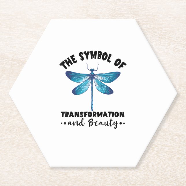 Posavasos De Papel Dragonflies Transformación Belleza Naturaleza Inse (Anverso)