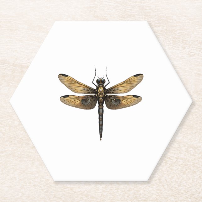 Posavasos De Papel Dragonfly Animal Art Graphic Dragonfly (1) (Anverso)