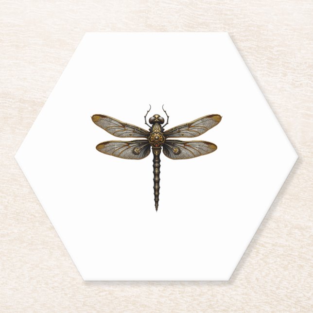 Posavasos De Papel Dragonfly Animal Art Graphic Dragonfly (2) (Anverso)