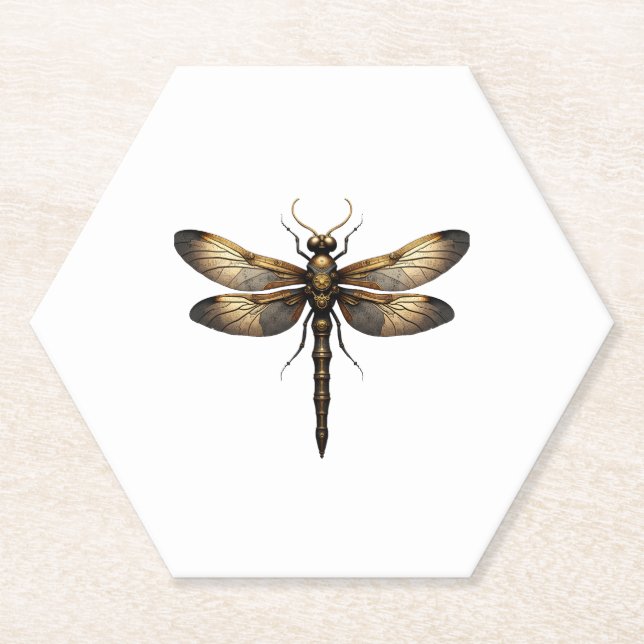 Posavasos De Papel Dragonfly Animal Art Graphic Dragonfly (4) (Anverso)