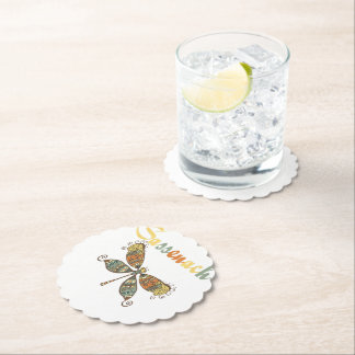 Posavasos De Papel Dragonfly Lover Stone Coaster| Soporte de Piedra p