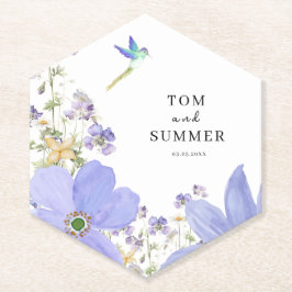 Posavasos De Papel Dreamy Lilac Boda