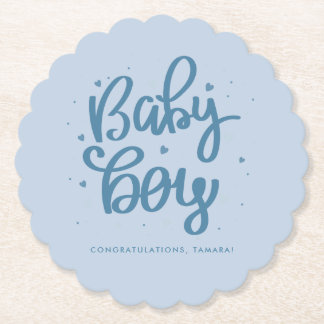 Posavasos De Papel Ducha de bebé niño azul