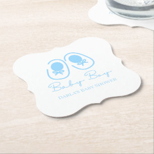 Posavasos De Papel Ducha de zapatos azules para bebé niño