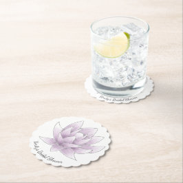 Posavasos De Papel Ducha nupcial Elegante Lotus Rosa