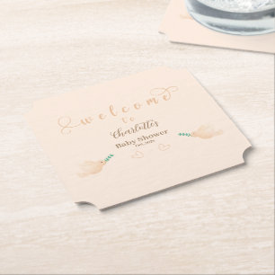 Posavasos De Papel Dulce paloma bebé Baby Shower