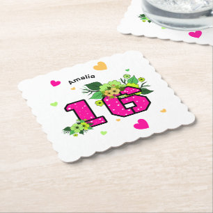 Posavasos De Papel Dulces dieciséis