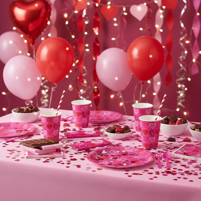 Posavasos De Papel Dulces Dieciséis Corazones y Amas Bebidas (Match other matching items for sale in the Liberty Dog Store to invent a table setting & party theme)