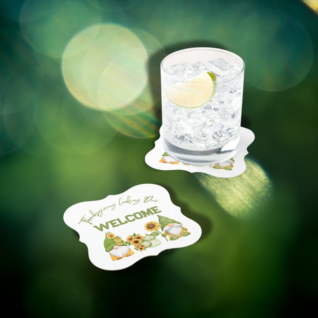 Posavasos De Papel Dúo de cocina de Acción de Gracias, BIENVENIDA | (Subido por el creador)