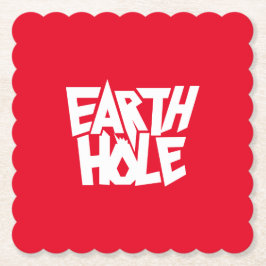 Posavasos de papel Earth Hole Rojo