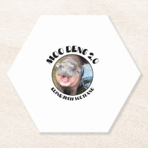 Posavasos De Papel Edinburgh Hippo Pygmy en Escocia- Moo Deng 2.0 Hi