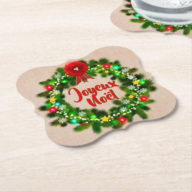 Posavasos De Papel Editar Joyeux Noël (En perspectiva)
