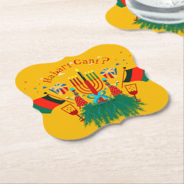 Posavasos De Papel Editar Texto que Coincide con la Fiesta de Kwanzaa