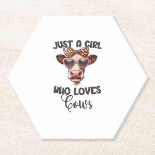 Posavasos De Papel El Amante De Las Vacas Es Sólo Un Chica Que Ama La