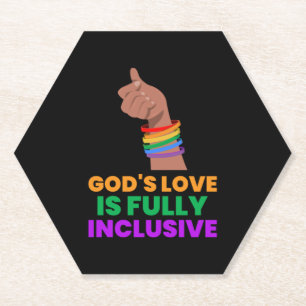 Posavasos De Papel El amor de Dios es un Pegatina plenamente inclusiv