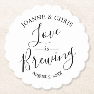 Posavasos De Papel el amor es preparar personalizado de pub boda