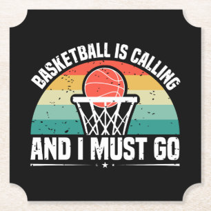 Posavasos De Papel El básquetbol llama y debo irme
