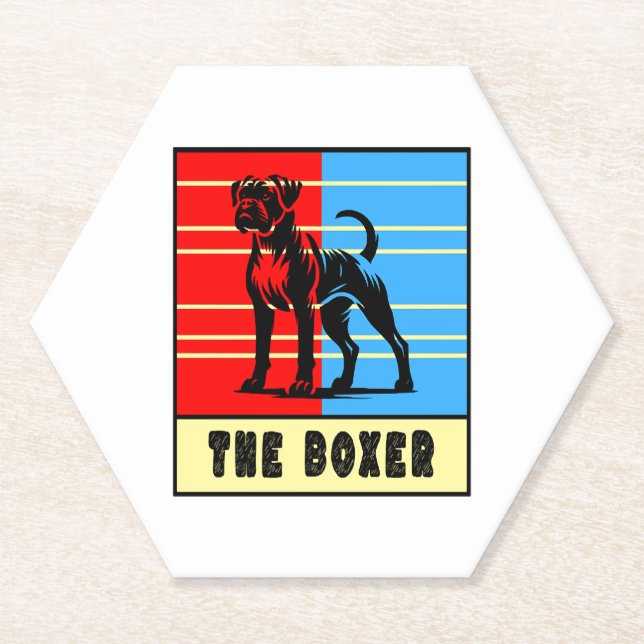Posavasos De Papel El Boxer - Perro fuerte (Anverso)