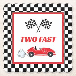 Posavasos De Papel El cumpleaños de dos niños con el tema del auto de